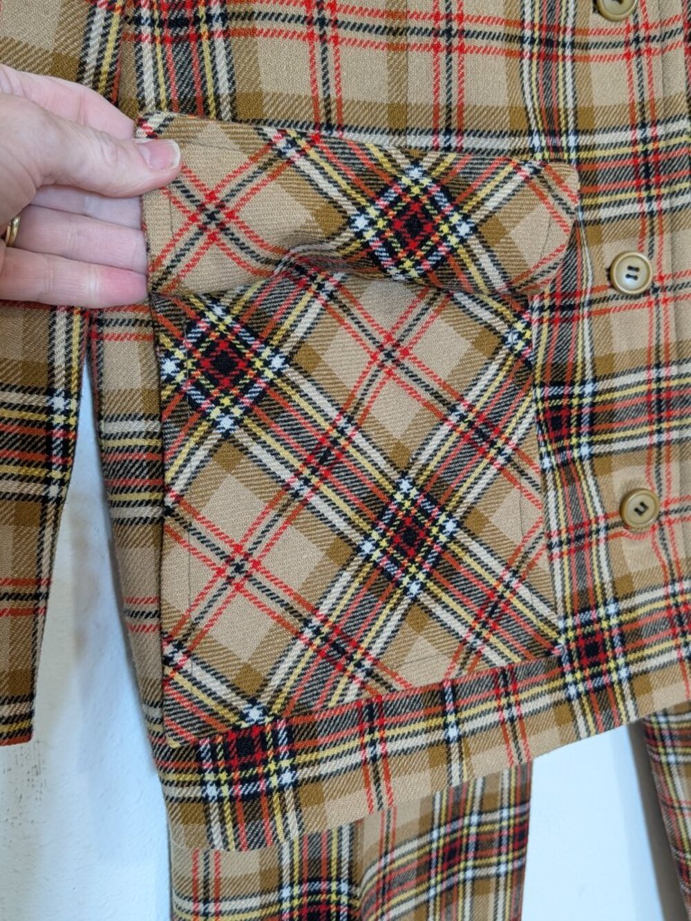 Vintage Pendleton 2-Piece Wool Pantsuit - Plaid - Contemporary Size Small - Picture 6 of 13